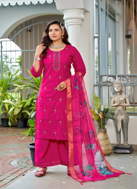 Naisha K 275 Vol 4 Cotton Embroidered Kurti With Bottom Dupatta Wholesale Online